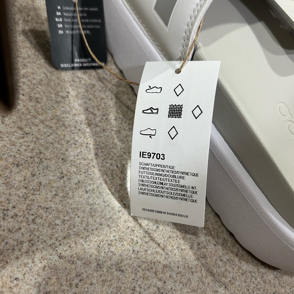 adidas ADILETTE platform white and gray NWT - Picture 3 of 3